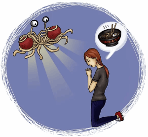 Priez le Monstre en Spaghettis Volant, si vous en ressentez le besoin !